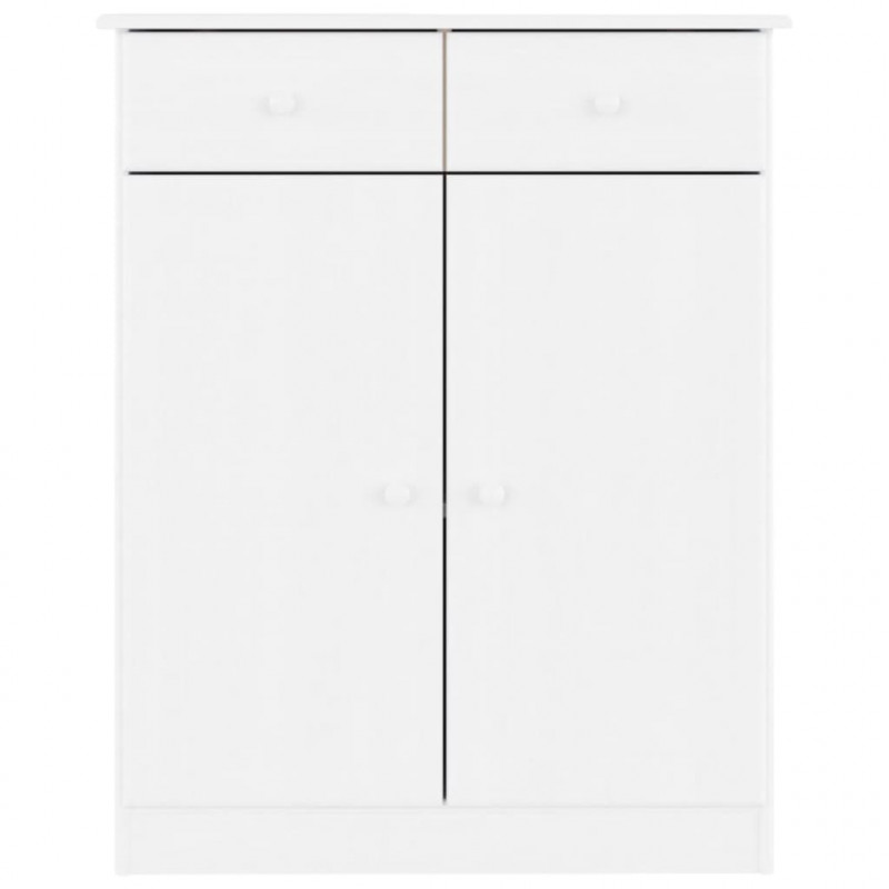 Szafka nocna ALTA, biała, 77x35x96 cm, drewno sosnowe