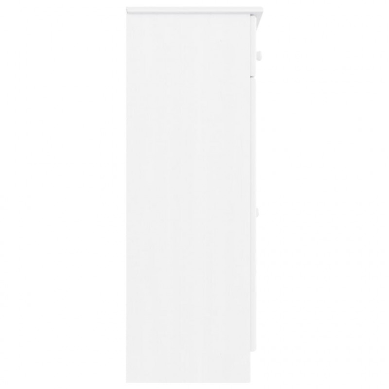 Szafka nocna ALTA, biała, 77x35x96 cm, drewno sosnowe