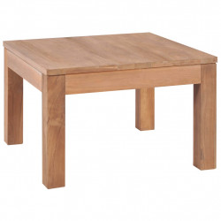 Stolik kawowy z litego drewna tekowego, naturalny, 60x60x40 cm