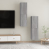 Wiszące szafki TV, 2 szt., szary dąb sonoma, 30,5x30x110 cm