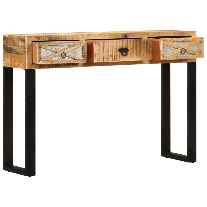 Stolik typu konsola, 110x30x76 cm, lite drewno mango