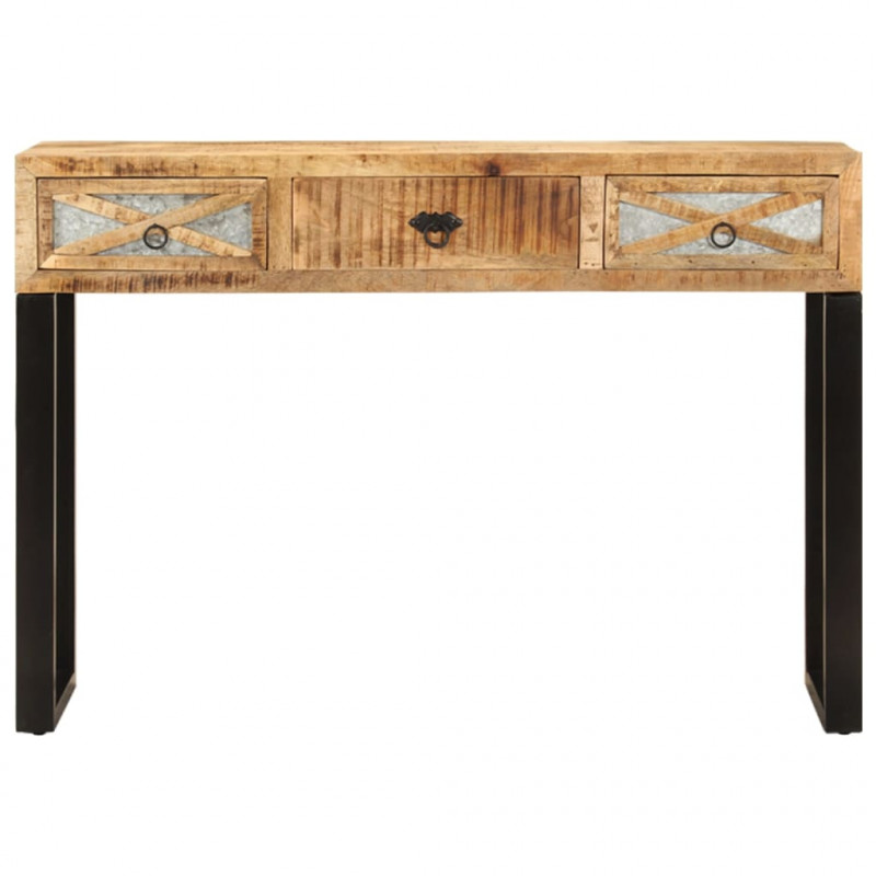 Stolik typu konsola, 110x30x76 cm, lite drewno mango
