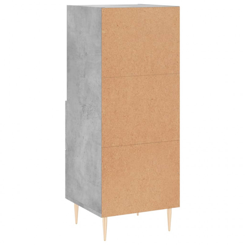 Szafka, szarość betonu, 34,5x34x90 cm, materiał drewnopochodny