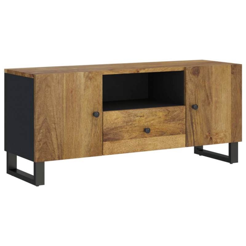Szafka RTV, 105x33,5x46 cm, mango i materiał drewnopochodny