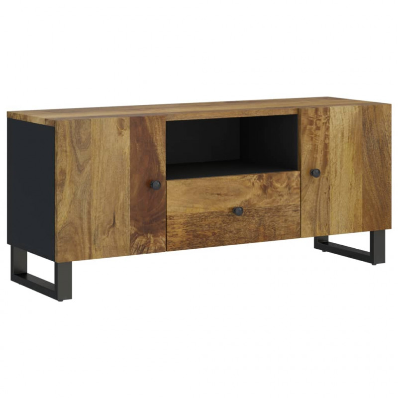 Szafka RTV, 105x33,5x46 cm, mango i materiał drewnopochodny