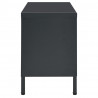 Szafka pod telewizor, antracytowa, 90x30x44 cm, stal i szkło