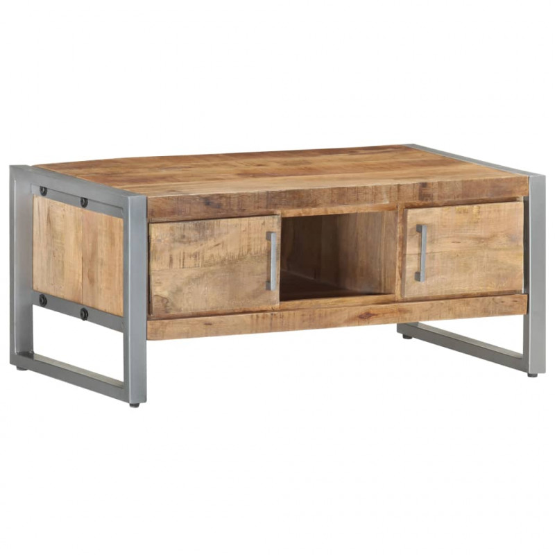 Stolik kawowy, 95 x 50 x 40 cm, surowe drewno mango