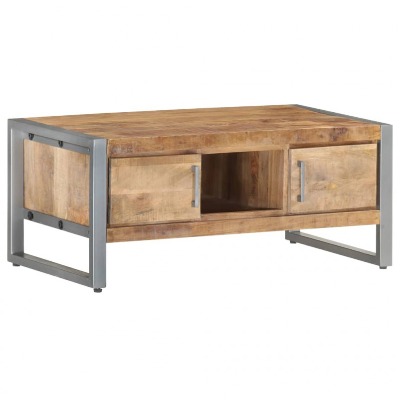 Stolik kawowy, 95 x 50 x 40 cm, surowe drewno mango