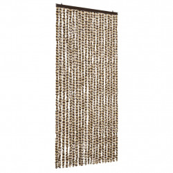 Zasłona przeciwko owadom, beż i brąz, 90x220 cm, szenil