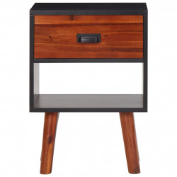 Szafka nocna z litego drewna akacjowego, 40x30x57 cm
