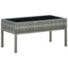 Stolik ogrodowy, szary, 75x40x37 cm, rattan PE