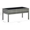 Stolik ogrodowy, szary, 75x40x37 cm, rattan PE