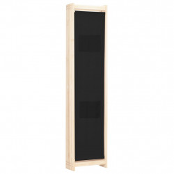 Parawan 5-panelowy, czarny, 200 x 170 x 4 cm, tkanina