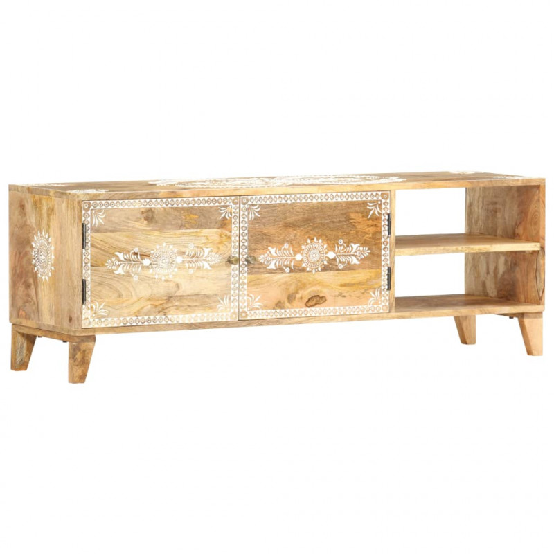 Szafka pod TV, 120x30x40 cm, lite drewno mango