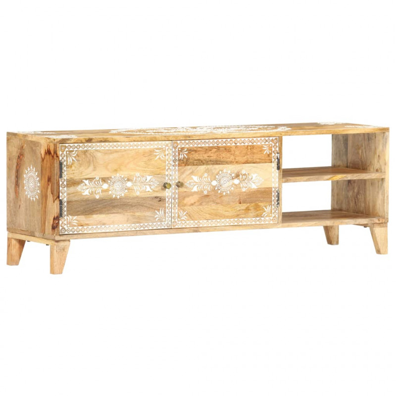 Szafka pod TV, 120x30x40 cm, lite drewno mango