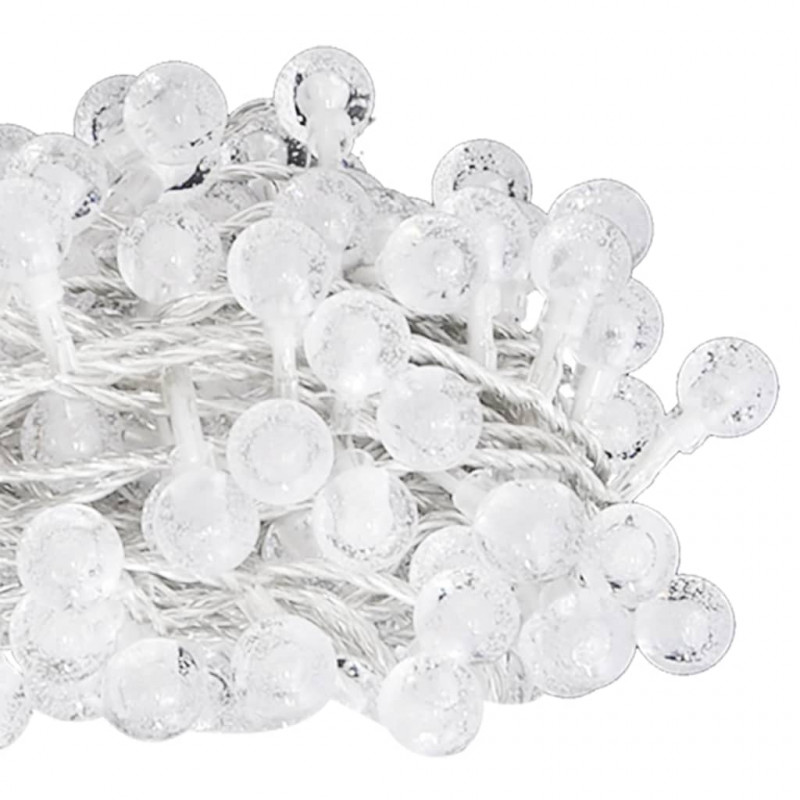 Lampki świąteczne, 20 m, 200 niebieskich diod LED, 8 funkcji
