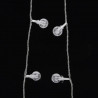 Lampki świąteczne, 20 m, 200 niebieskich diod LED, 8 funkcji