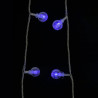 Lampki świąteczne, 20 m, 200 niebieskich diod LED, 8 funkcji