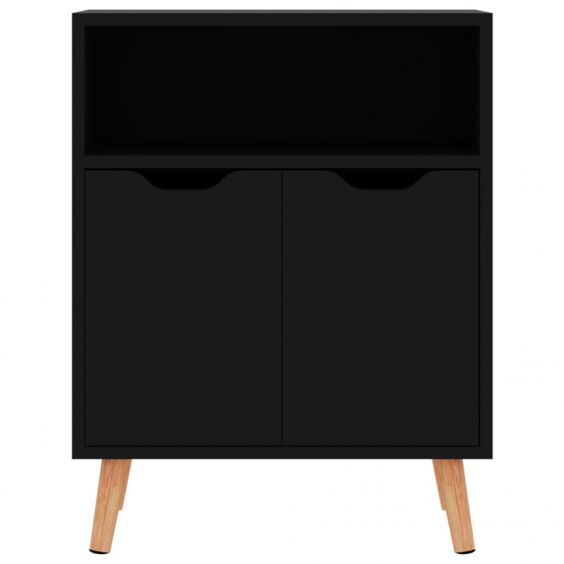 Szafka, czerń z połyskiem 60x30x72 cm, materiał drewnopochodny