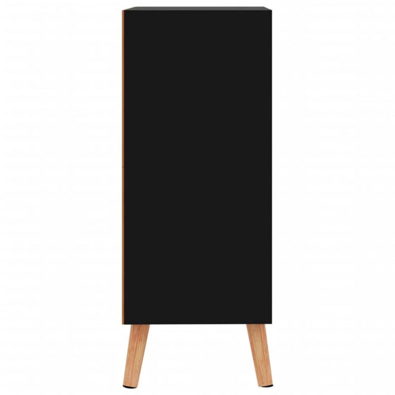 Szafka, czerń z połyskiem 60x30x72 cm, materiał drewnopochodny
