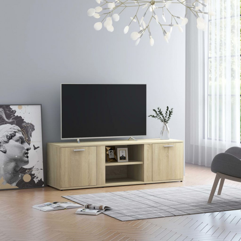 Szafka pod telewizor, dąb sonoma, 120x34x37 cm