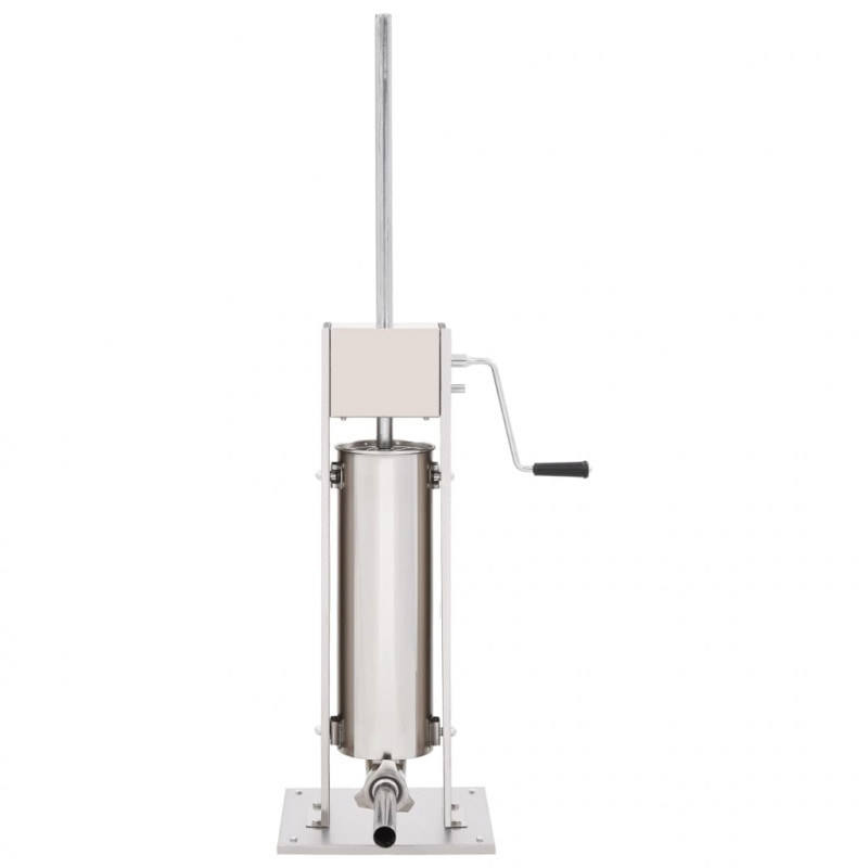 Ręczna nadziewarka do kiełbasy, srebrna, 7 L, stal nierdzewna