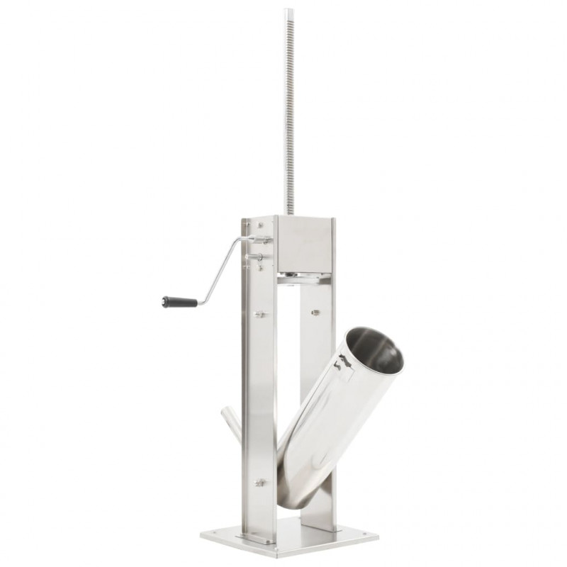 Ręczna nadziewarka do kiełbasy, srebrna, 7 L, stal nierdzewna