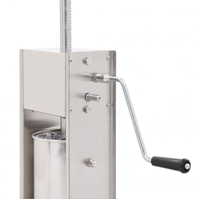 Ręczna nadziewarka do kiełbasy, srebrna, 7 L, stal nierdzewna