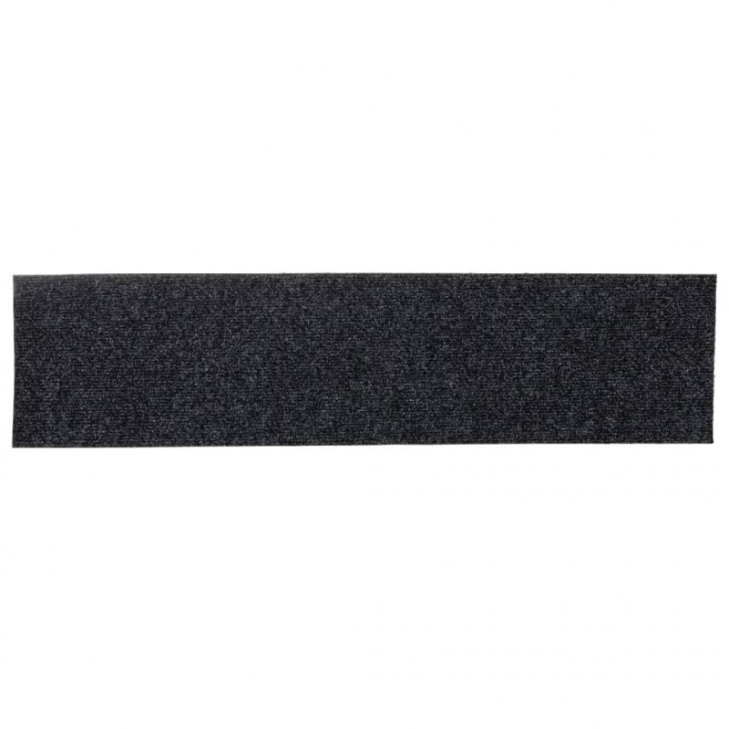 Samoprzylepne nakładki na schody, 15 szt., 76x20 cm, szare