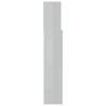 Wezgłowie łóżka z półkami, biel z połyskiem, 120x19x103,5 cm