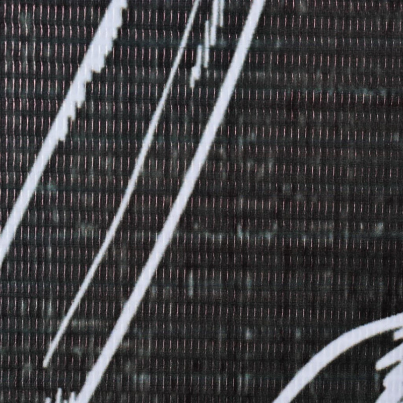 Składany parawan, 228x170 cm, motyw piór, czarno-biały