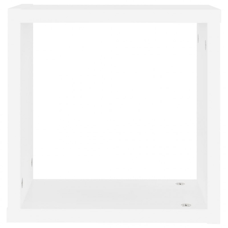 Półki ścienne kostki, 6 szt., białe, 30x15x30 cm