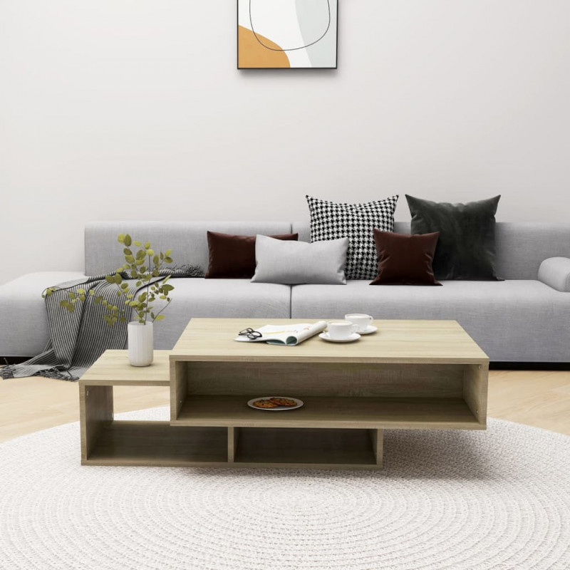 Stolik kawowy, dąb sonoma, 105x55x32cm, materiał drewnopochodny