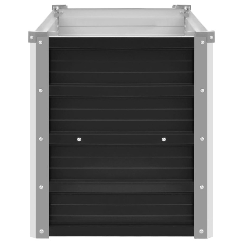 Podwyższona donica, antracyt, 100x40x45 cm, galwanizowana stal