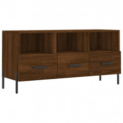 Szafka pod TV, brązowy dąb, 102x36x50 cm