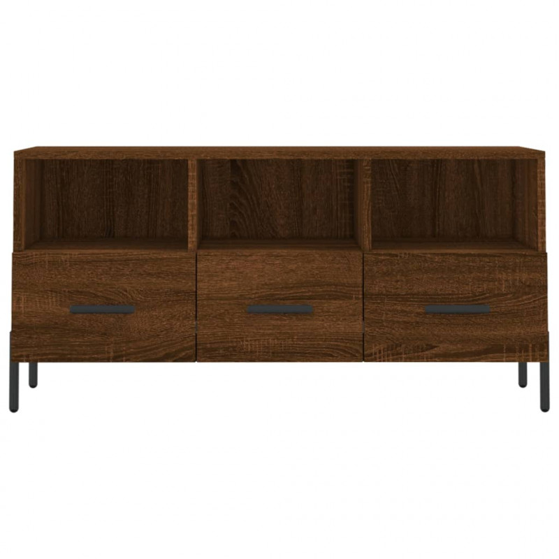 Szafka pod TV, brązowy dąb, 102x36x50 cm