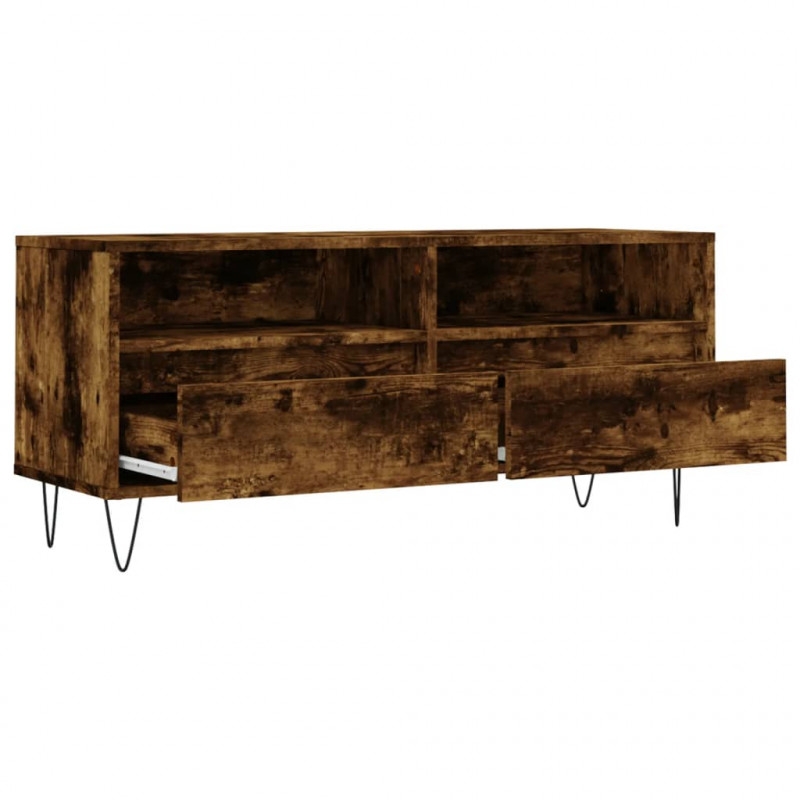 Szafka pod TV, przydymiony dąb, 100x34,5x44,5 cm