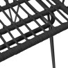 Krzesła ogrodowe, 2 szt., czarne, 56x64x80 cm, rattan PE