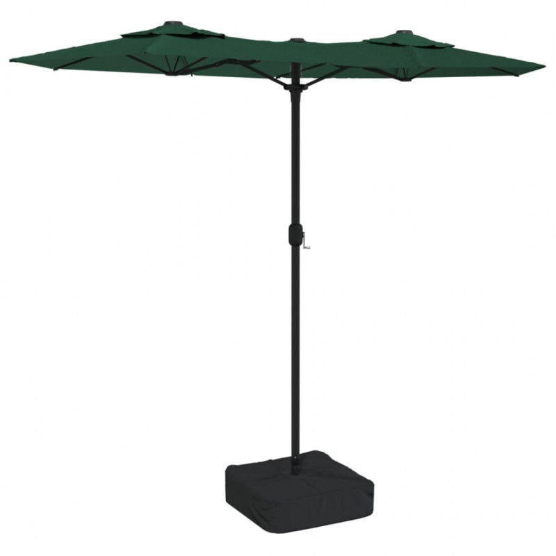 Podwójny parasol ogrodowy, zielony, 316x240 cm