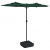 Podwójny parasol ogrodowy, zielony, 316x240 cm