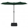 Podwójny parasol ogrodowy, zielony, 316x240 cm