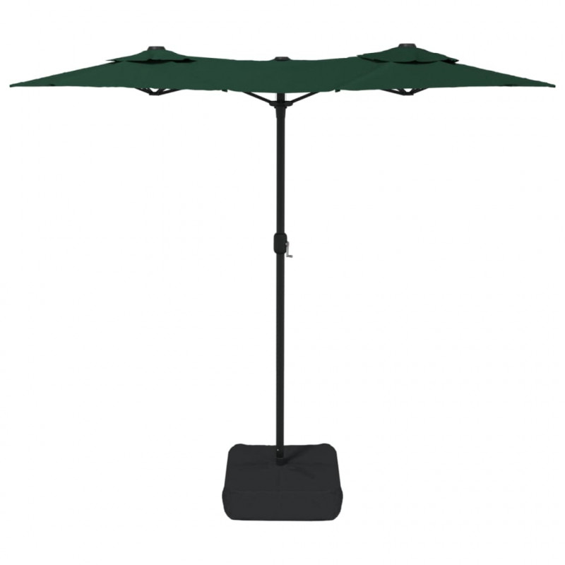 Podwójny parasol ogrodowy, zielony, 316x240 cm