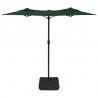 Podwójny parasol ogrodowy, zielony, 316x240 cm