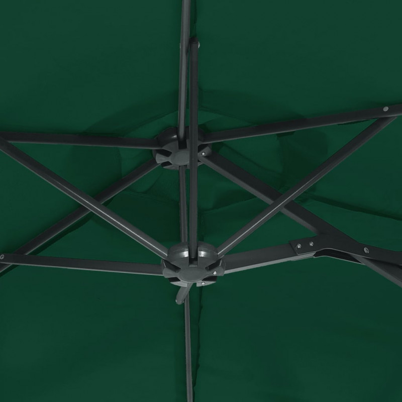 Podwójny parasol ogrodowy, zielony, 316x240 cm