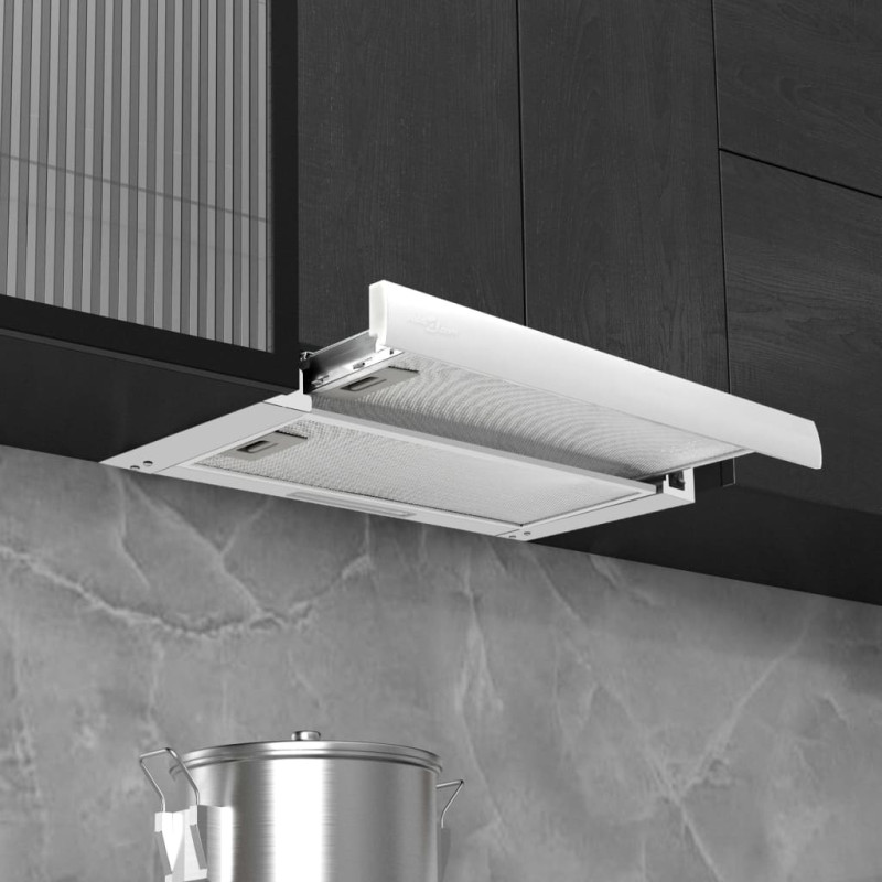 Okap kuchenny do zabudowy, 480 m³/h, aluminium, stal nierdzewna