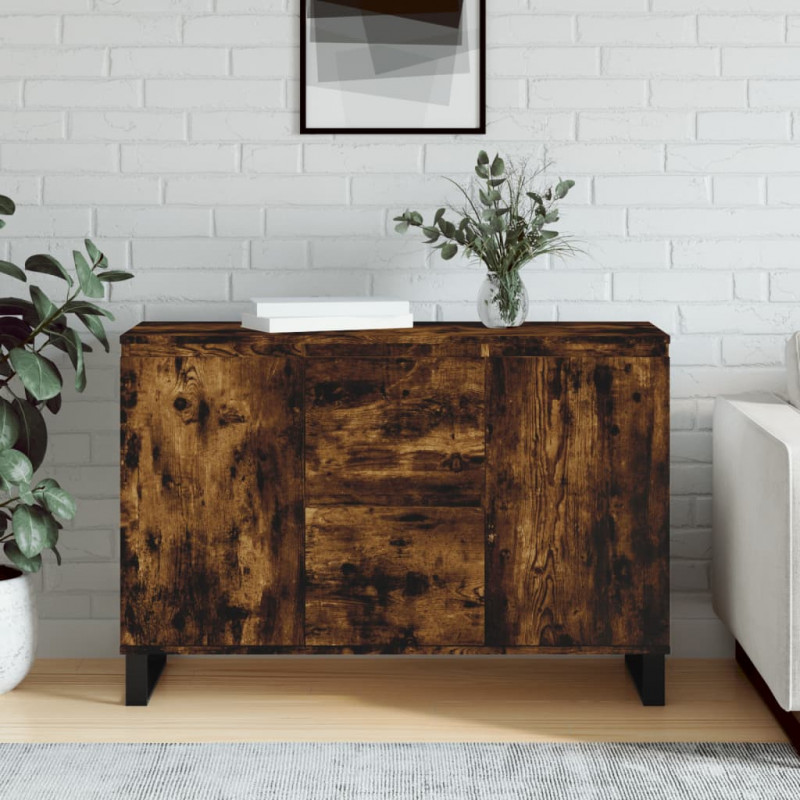 Szafka, przydymiony dąb, 104x35x70 cm, materiał drewnopochodny