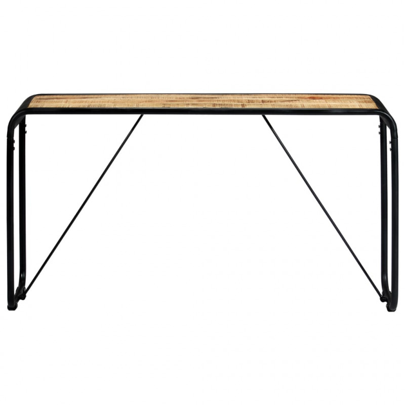 Stolik konsola, 140x35x76 cm, lite surowe drewno mango