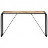 Stolik konsola, 140x35x76 cm, lite surowe drewno mango