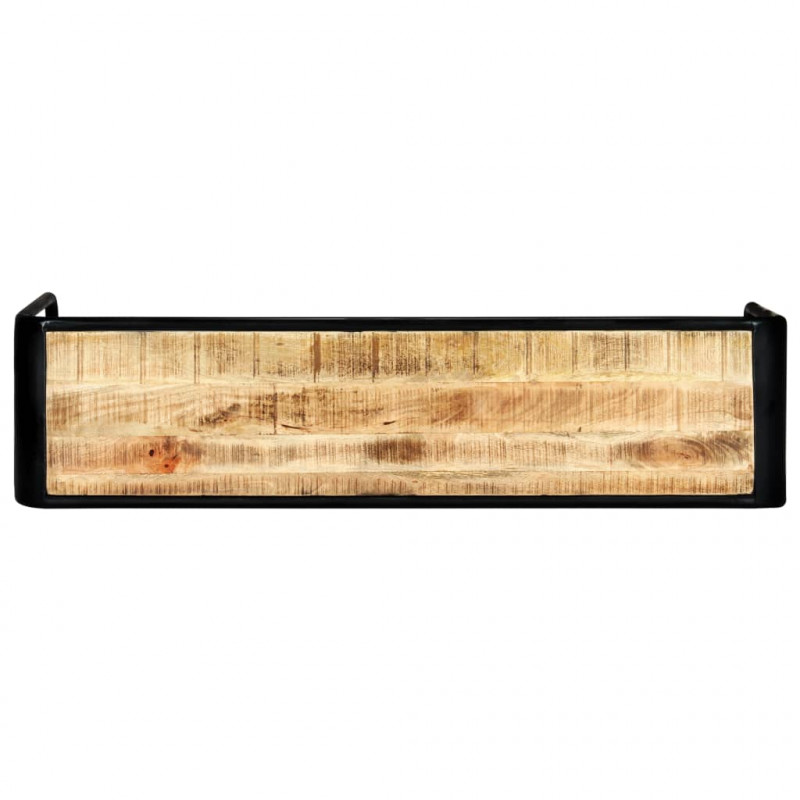 Stolik konsola, 140x35x76 cm, lite surowe drewno mango