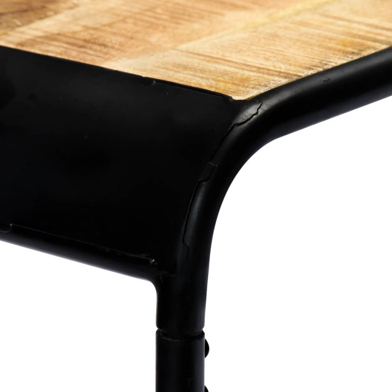 Stolik konsola, 140x35x76 cm, lite surowe drewno mango